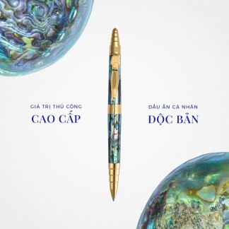 Bút Ký Bào Ngư New Zealand - Mạ vàng -Tả Thanh Thiên Sơn